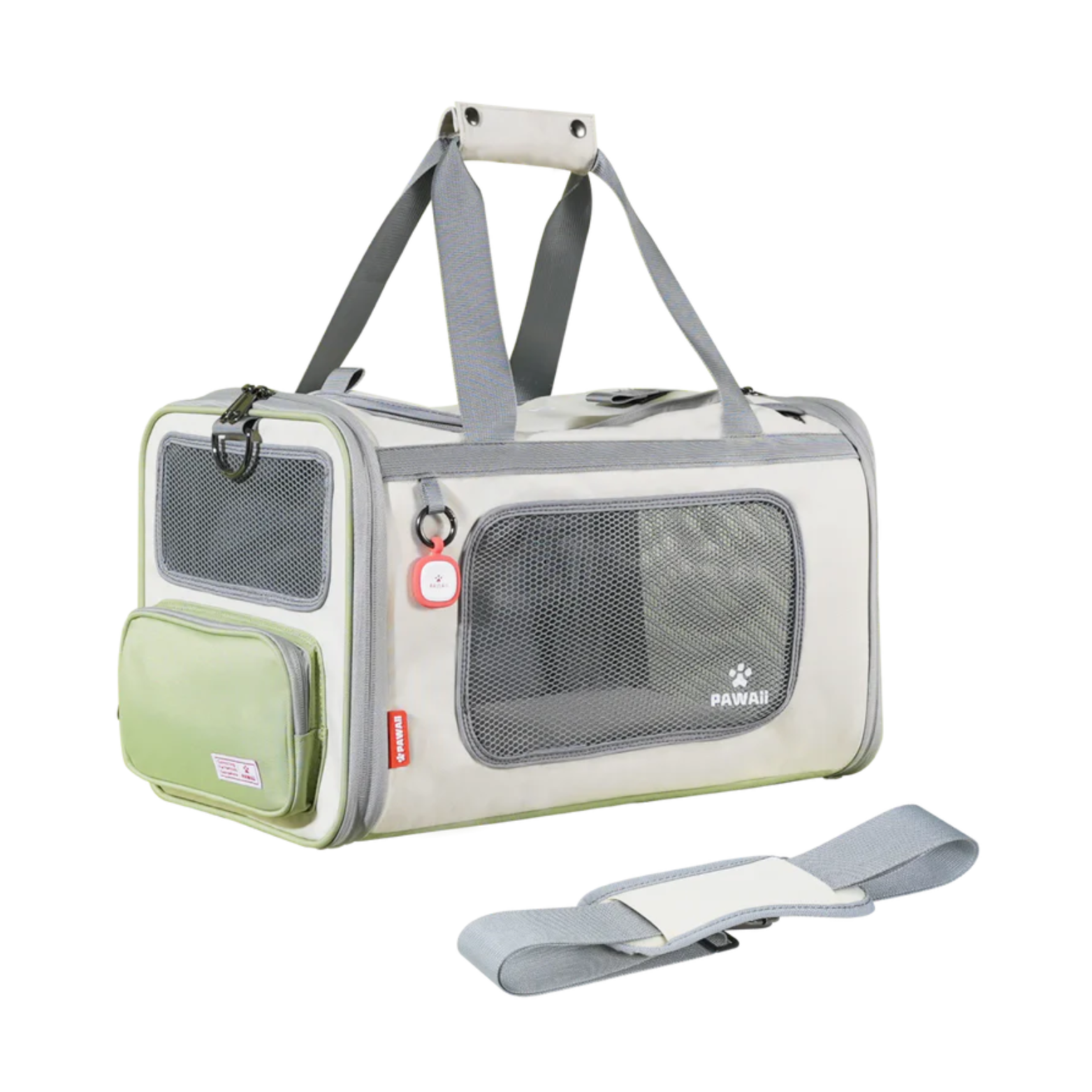 Pawaii Travel Pet Carrier - Pawaii Beige and Tea Green