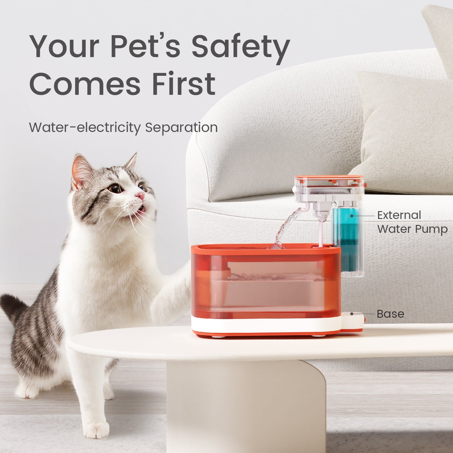 Battery-operated Pet Water Fountain Pro
