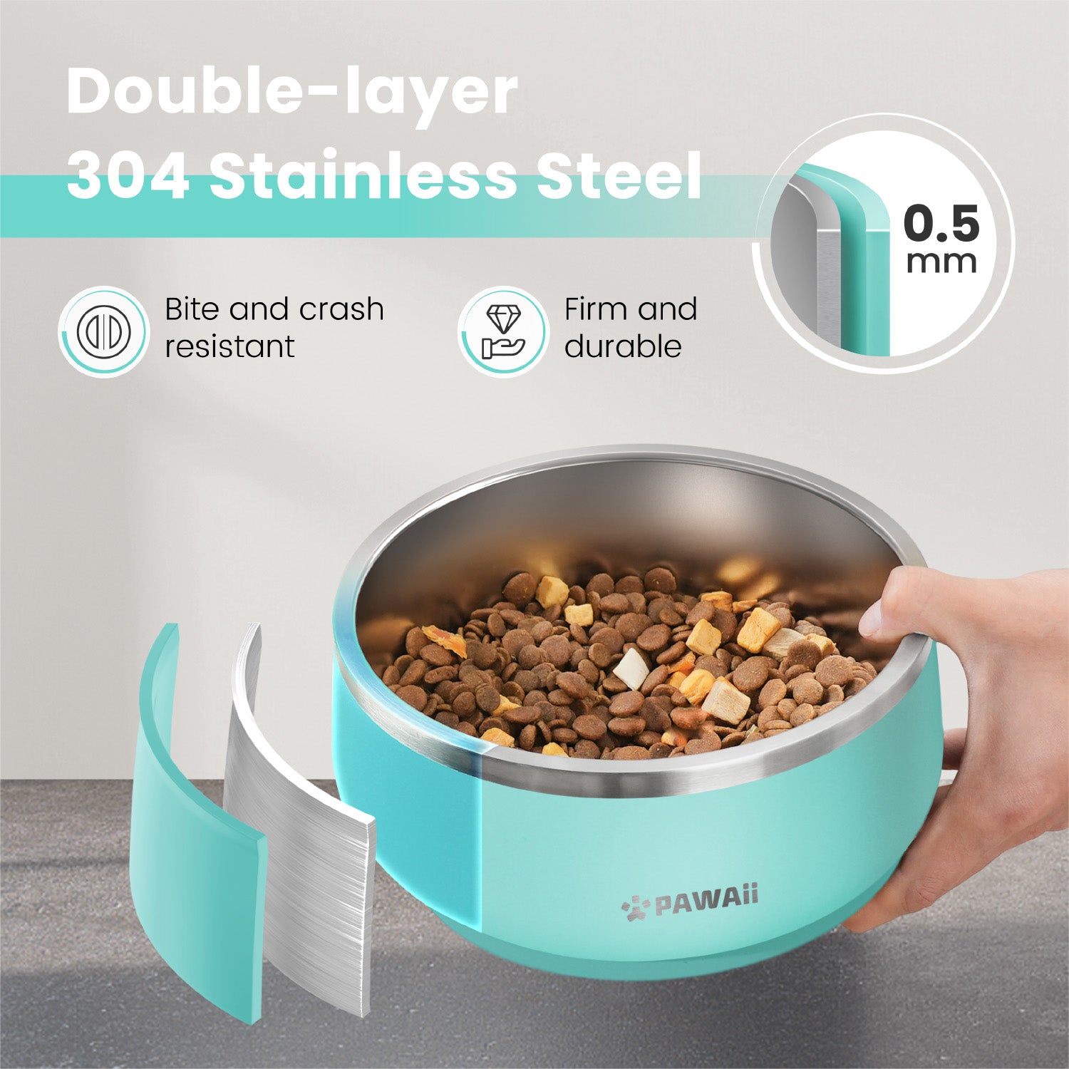 LEACOOLKEY Dog Bowl, 2 Pieces, Stainless Steel Dog Food Water Bowl, Slow Feeding Retreat Bowl for Small Dogs, Cats and Pets LEACOOLKEY Dog Bowl, 2 Pieces, Stainless Steel Dog Food Water Bowl, Slow Feeding Retreat Bowl for Small Dogs, Cats and Pets
