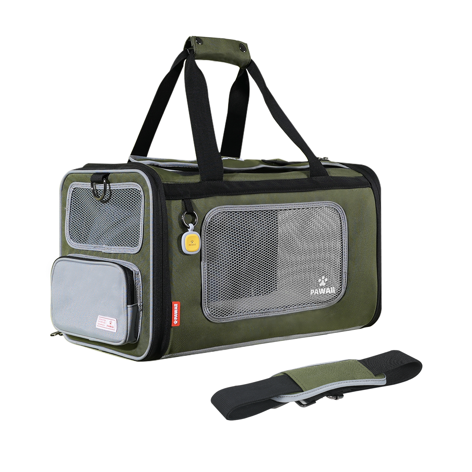 Pawaii Travel Pet Carrier - Pawaii Beige and Tea Green