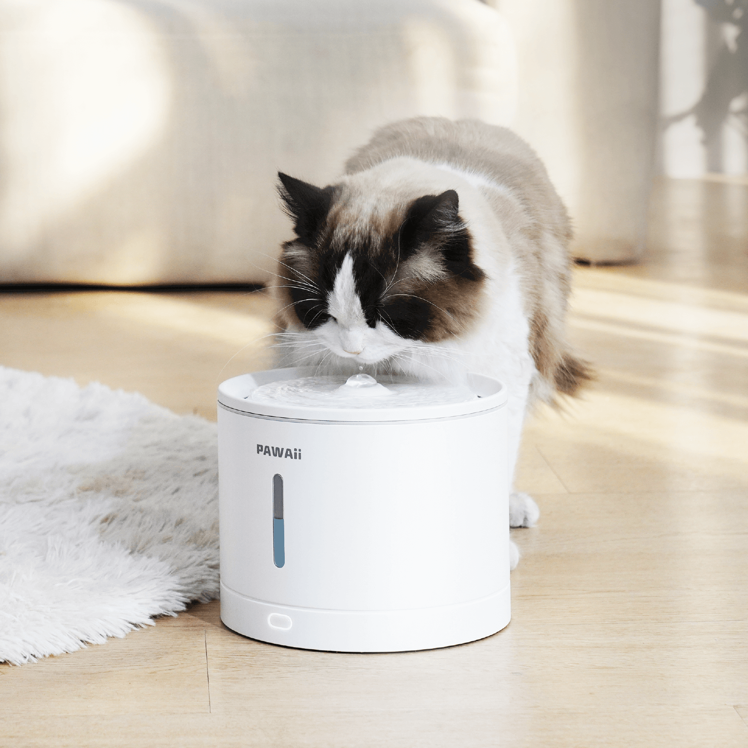 Cat water fountain top with uv light